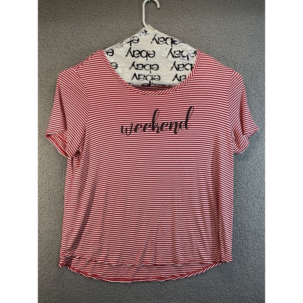BAKU‎  Striped Shirt Women's 2X Red/white